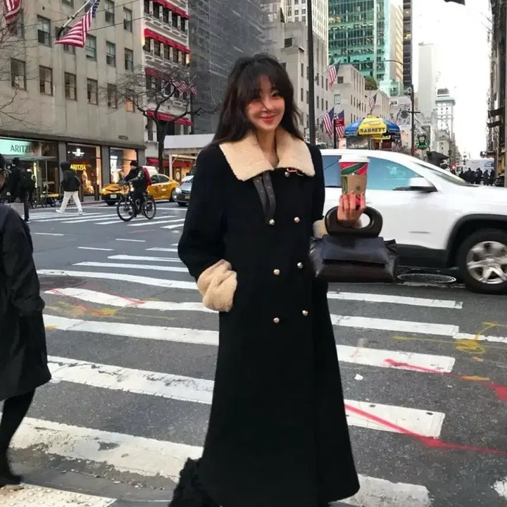 [BUNJANG] Blumin Saint Black S Musang Coat / 블루민 세인트 무스탕 코트 블랙 S