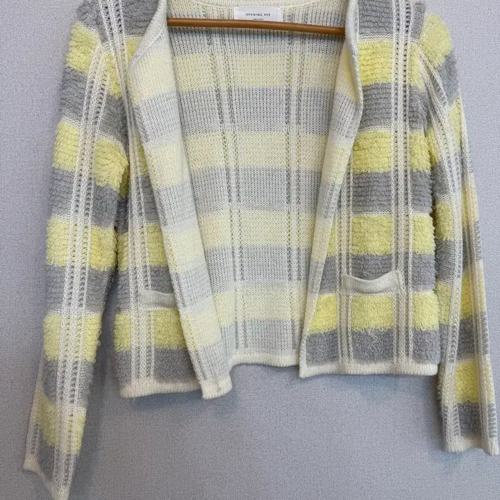 [BUNJANG] Opening 449 Striped Knit Cardigan / 오프닝 449 스트라이프 니트 가디건