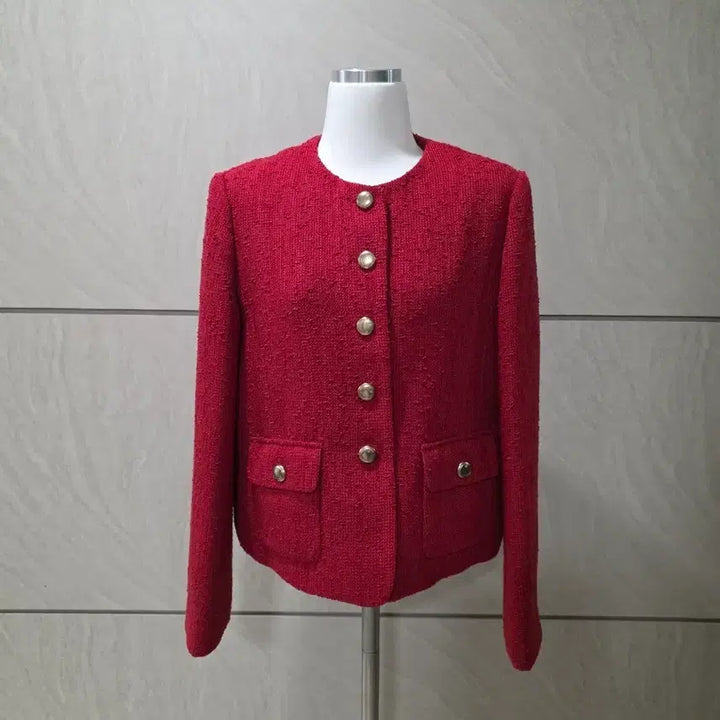 [BUNJANG] Red Tweed Jacket (Size 55-66) / 화이트,블랙 말고.. 레드 트위드 자켓 55~66