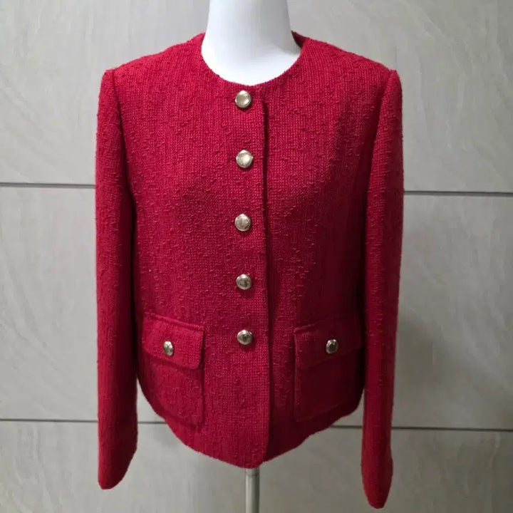 [BUNJANG] Red Tweed Jacket (Size 55-66) / 화이트,블랙 말고.. 레드 트위드 자켓 55~66