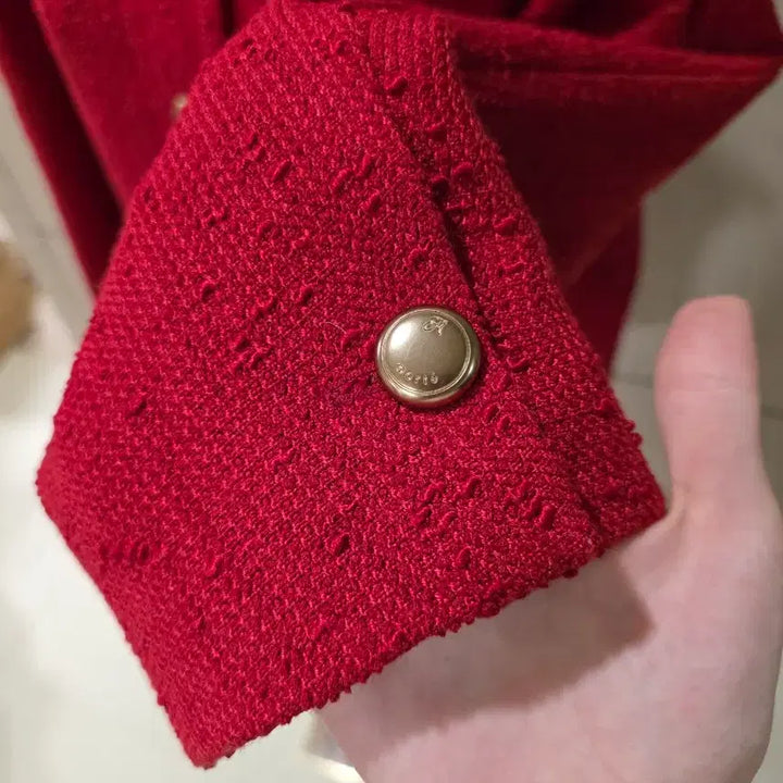 [BUNJANG] Red Tweed Jacket (Size 55-66) / 화이트,블랙 말고.. 레드 트위드 자켓 55~66