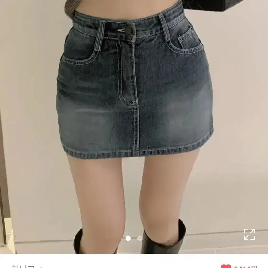 [BUNJANG] Hineeque 155 Newgen Denim Skirt Pants / 에이블리 히니크 155 뉴젠 데님 청치마바지