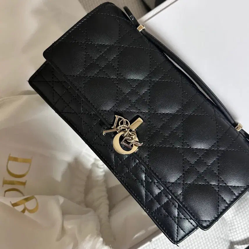 [BUNJANG] Dior Top Handle Mini Bag Black / 마이디올 탑핸들 미니백 블랙