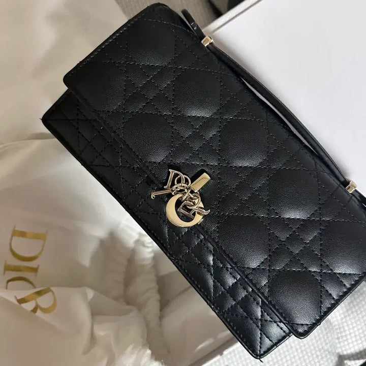 [BUNJANG] Dior Top Handle Mini Bag Black / 마이디올 탑핸들 미니백 블랙