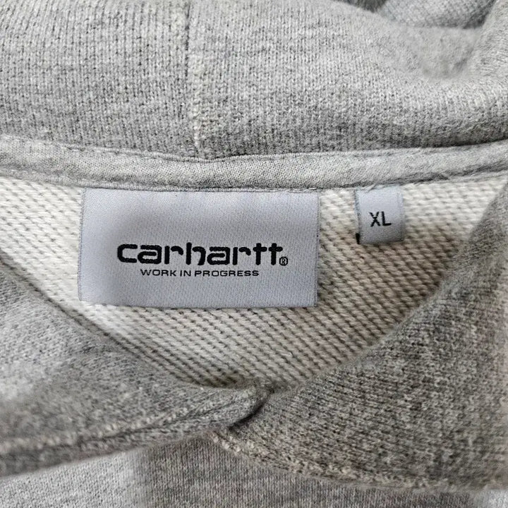 [BUNJANG] Carhartt Gray Logo Hoodie / 칼하트 회색 로고 후드티