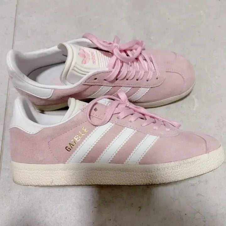 [BUNJANG] Adidas Gazelle BY9352 Suede Pink Shoes / 아디다스 가젤 BY9352 스웨이드 핑크 220