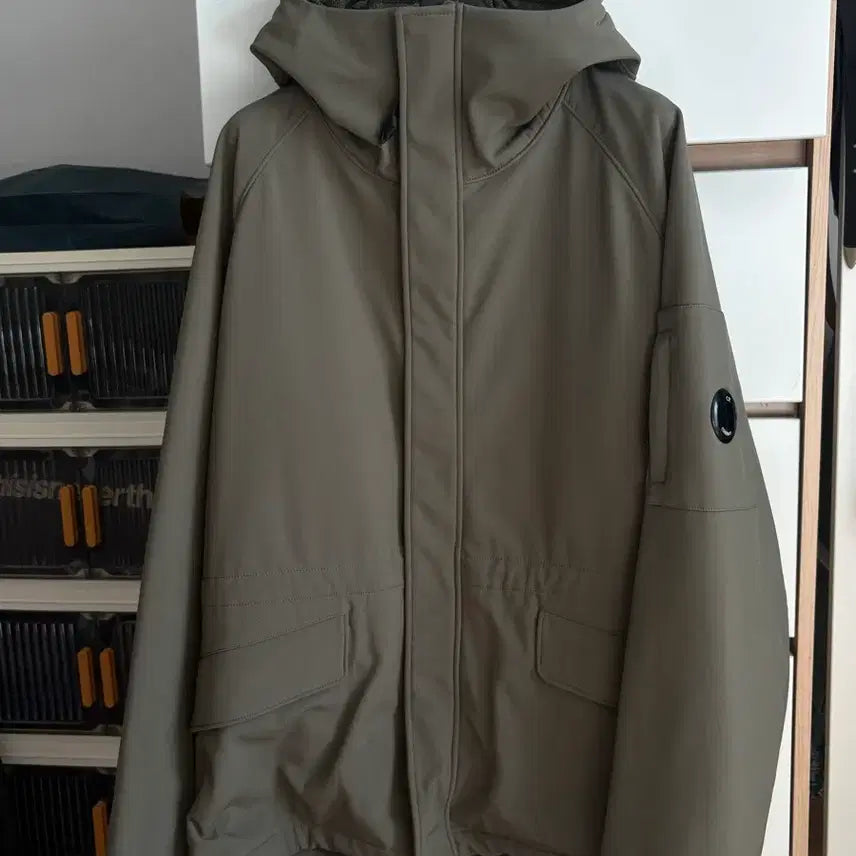[BUNJANG] C.P. Company CP Shell Hooded Jacket - Khaki / C.P.컴퍼니 cp쉘 후드 자켓 카키 (50 사이즈,L)