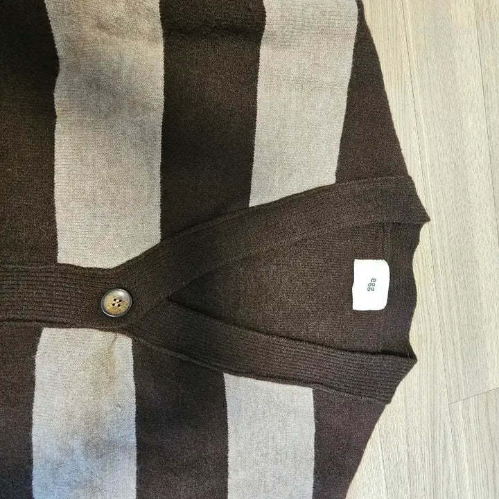 [BUNJANG] Striped V-Neck Wool Blend Cardigan Jacket / 스트라이프 브이넥 자켓겸 가디건  양모혼방