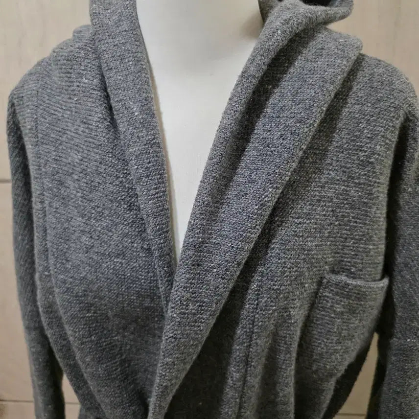 [BUNJANG] Charcoal Waist String Hooded Outerwear (Size 55-77) / 차콜 허리 스트링 후드 아우터 (55~77) 꾸안꾸룩