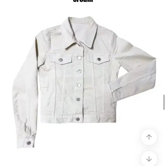 [BUNJANG] Creme Corduroy Jacket (Size S) / 에이블리 크림 코듀로이 자켓 S