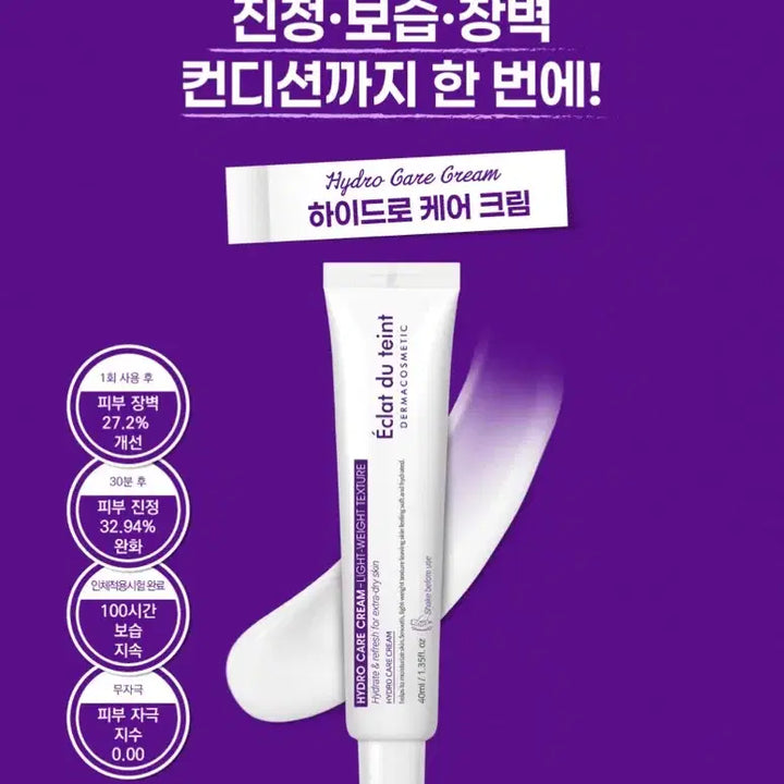 [BUNJANG] EclatduTeint Hydro Care Cream 60ml (2 Items) / 하이드로케어크림 60ml 2개