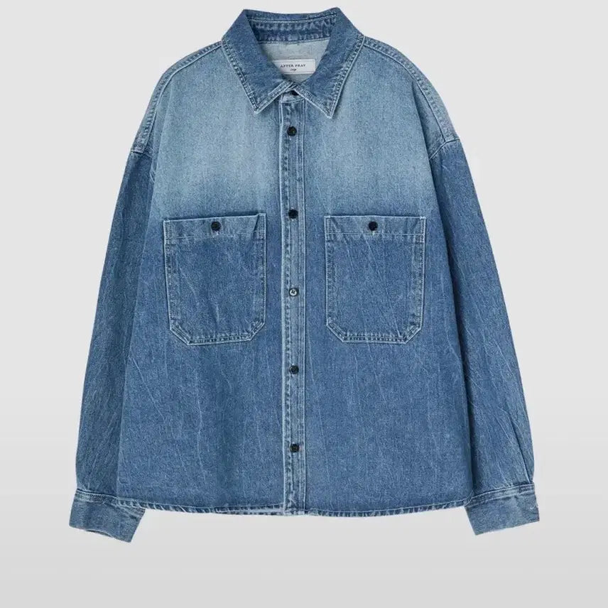 [BUNJANG] Afterpray Thunder Denim Shacket / 애프터프레이 데님 셔켓 썬더 M
