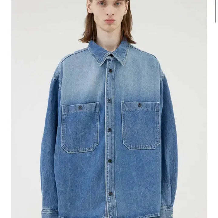 [BUNJANG] Afterpray Thunder Denim Shacket / 애프터프레이 데님 셔켓 썬더 M