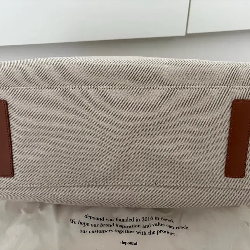 [BUNJANG] Depound Dear Boston Bag / 드파운드 디어백 베이지 트윌 보스턴백