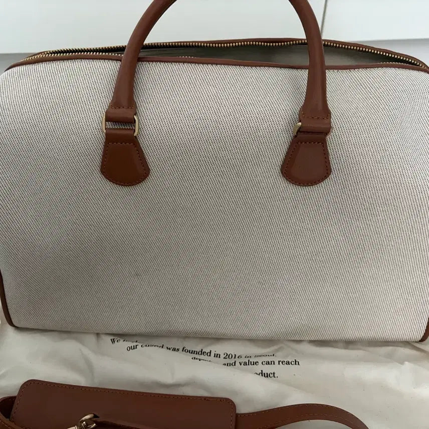 [BUNJANG] Depound Dear Boston Bag / 드파운드 디어백 베이지 트윌 보스턴백