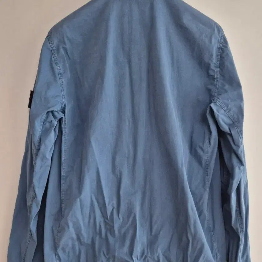 [BUNJANG] Stone Island Old Effect Overshirt Pastel Blue / [L] 스톤아일랜드 올드이펙트 오버셔츠 파스텔 블루