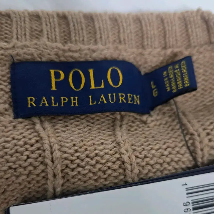 [BUNJANG] Polo Ralph Lauren Cable Knit Beige Sweater / 폴로 랄프로렌 케이블 니트 베이지