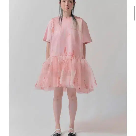 [SOLD OUT] 마지막가격내림)민주킴 22SS BARI 오간자 레이어드 원피스