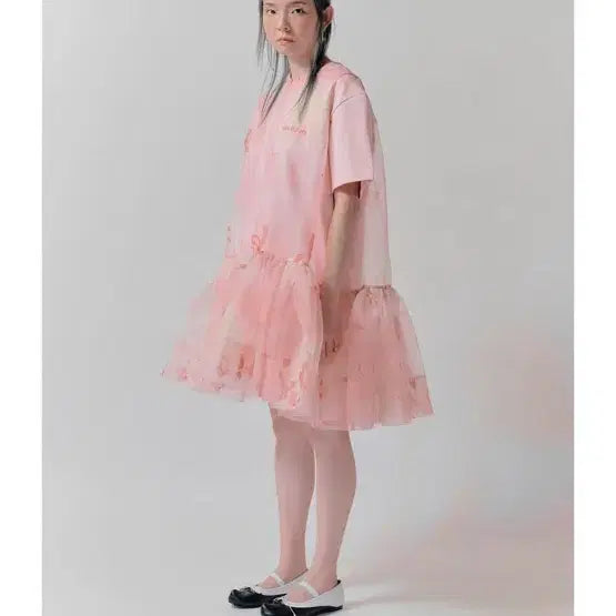 [SOLD OUT] 마지막가격내림)민주킴 22SS BARI 오간자 레이어드 원피스