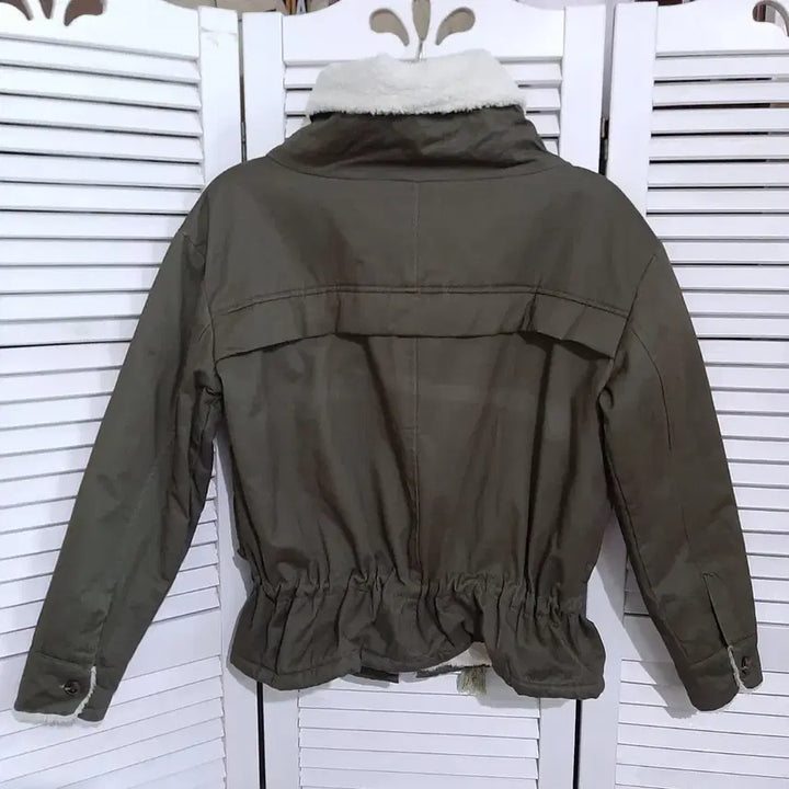 [BUNJANG] Modism Khaki Padded Lined Field Jacket / 모디즘 카키색 뽀글이 안감 야상 점퍼