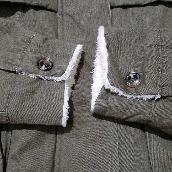[BUNJANG] Modism Khaki Padded Lined Field Jacket / 모디즘 카키색 뽀글이 안감 야상 점퍼