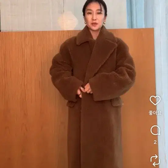 [BUNJANG] SSONG STUDIO Dumble Coat - Brown / SSONG STUDIOㅆ 덤블 코트 브라 쏭스튜디오 무스탕