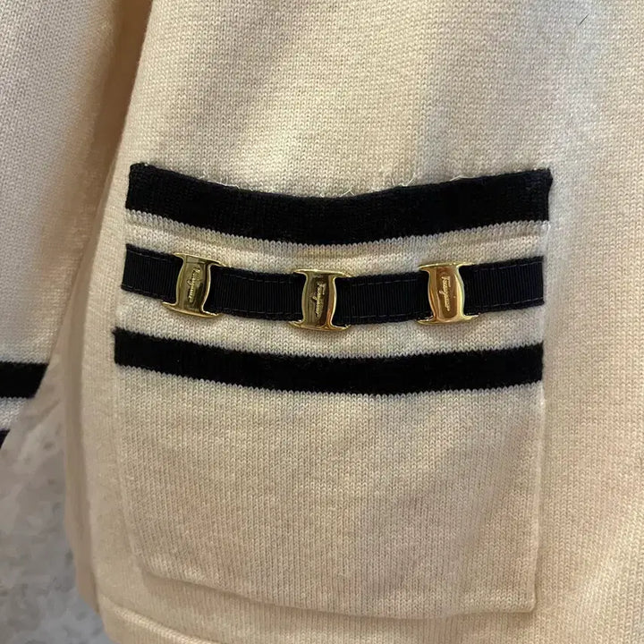 [BUNJANG] Ferragamo Ivory Cardigan S / 페라가모 아이보리 가디건 S 정품