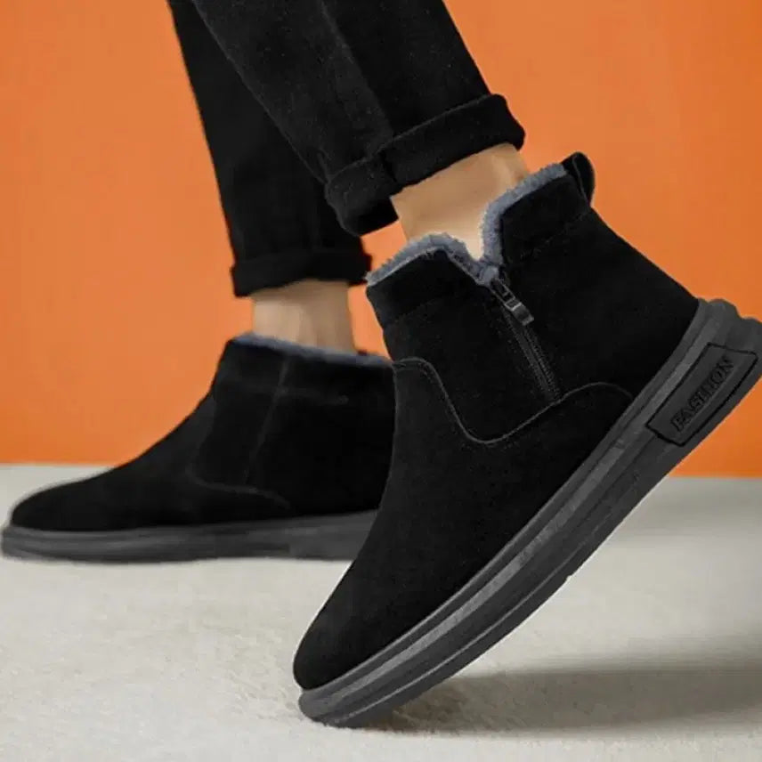 [BUNJANG] Suede Fur Boots (Black, 270) / * 남자 스웨이드 털신(블랙/270)