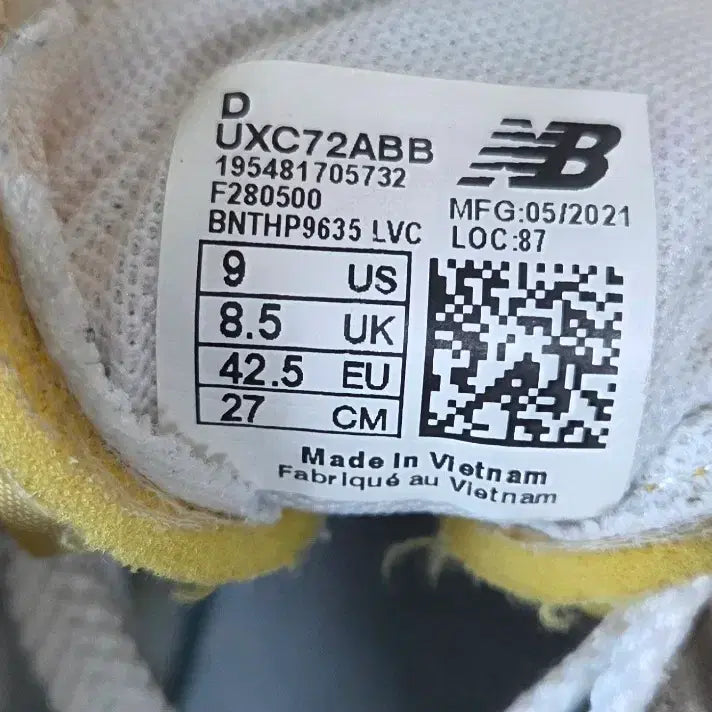 [BUNJANG] 뉴발란스 x 카사블랑카 XC-72 옐로우 삼바 270 / 뉴발란스 x 카사블랑카 XC-72 옐로우 삼바 270