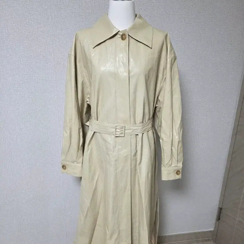 [BUNJANG] Long Leather Jacket / 새상품  롱 레더자켓