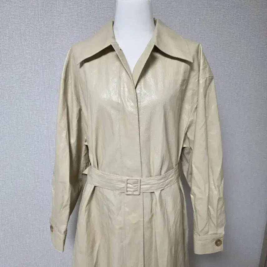 [BUNJANG] Long Leather Jacket / 새상품  롱 레더자켓