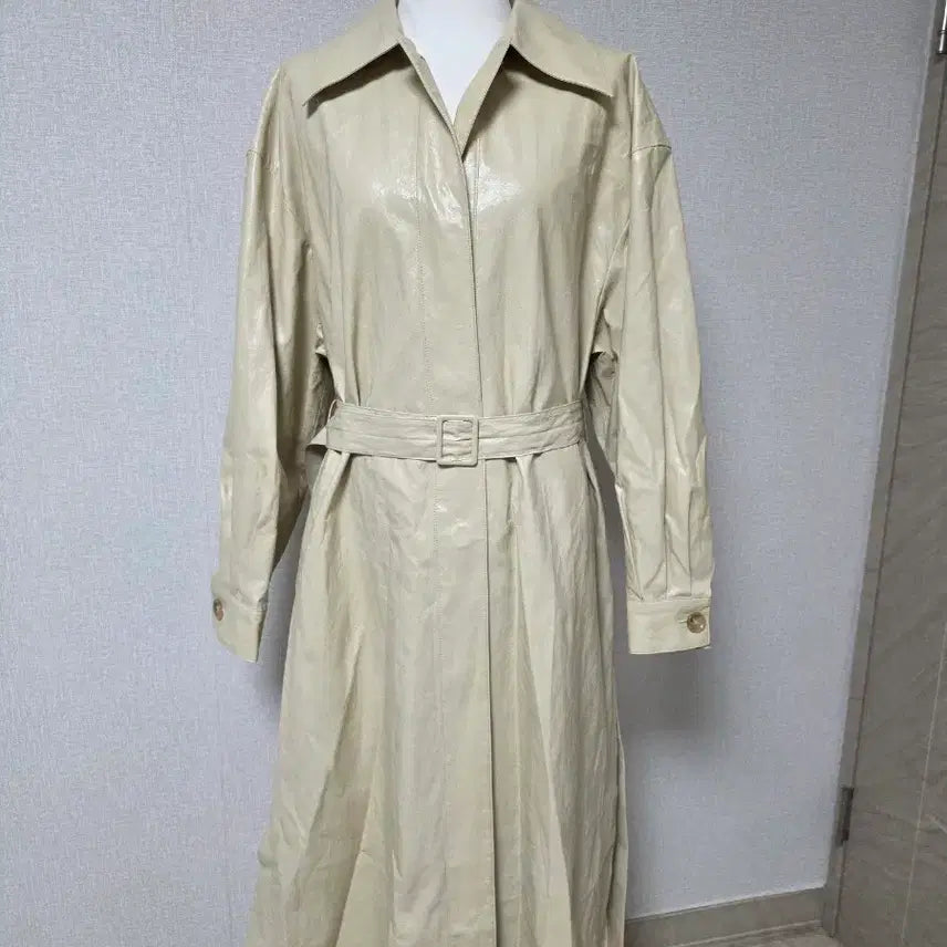 [BUNJANG] Long Leather Jacket / 새상품  롱 레더자켓