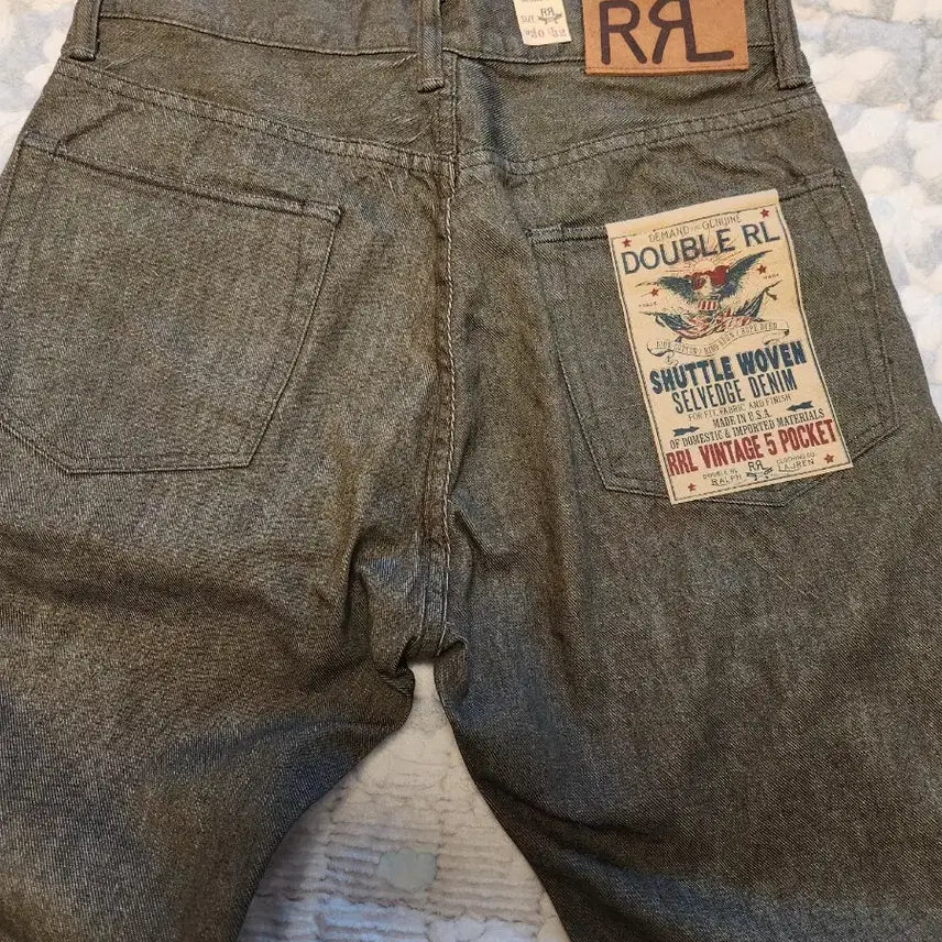 [SOLD OUT] rrl 더블알엘 빈티지파이브포켓 올리브 진 30x32 새상품