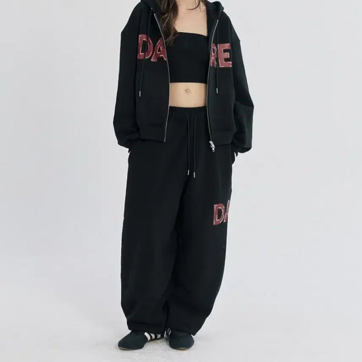 [BUNJANG] Opish Bead Sweat Jogger Pants Black / 오피쉬 비드 스웨트 조거 팬츠 2사이즈 블랙