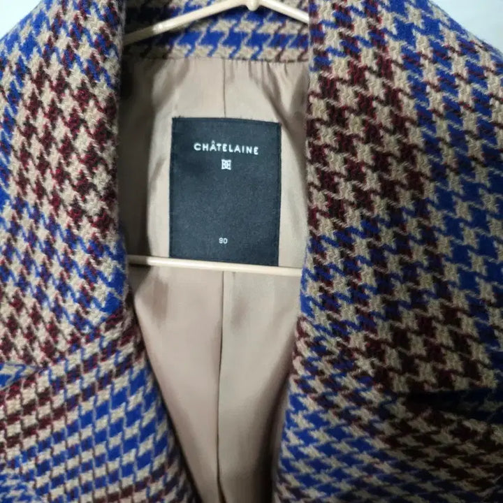 [BUNJANG] Chatelaine Houndstooth Check Long Coat M / 샤트렌 하운드투스 체크 롱코트 M