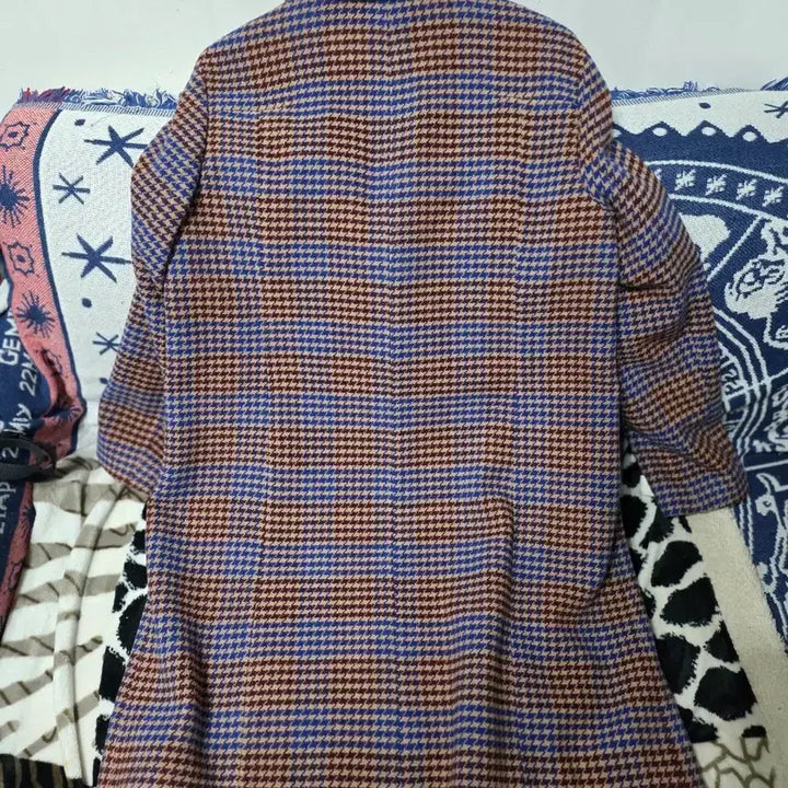 [BUNJANG] Chatelaine Houndstooth Check Long Coat M / 샤트렌 하운드투스 체크 롱코트 M