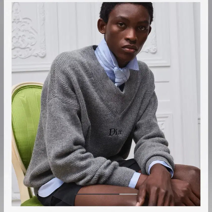 [BUNJANG] Dior Embroidered Sweater by Jonathan Anderson / [M]디올 자수 스웨터, 오버사이즈 핏 by 조나단앤더슨