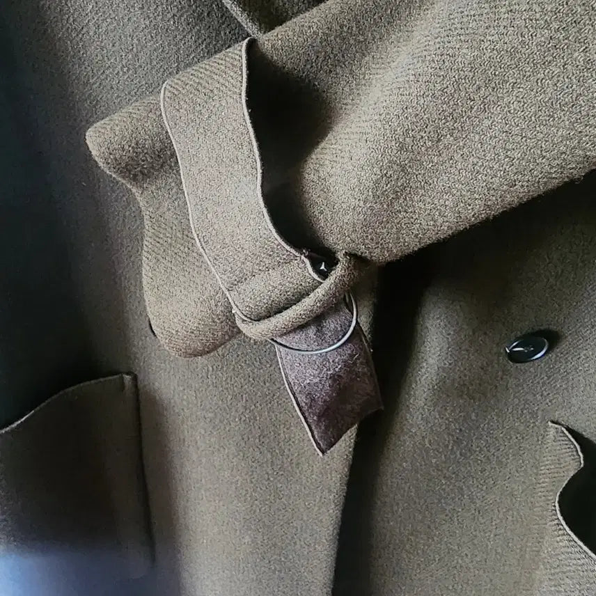 [SOLD OUT] Enc 울 89% 카키색 코트(77까지 가능한 오버핏)