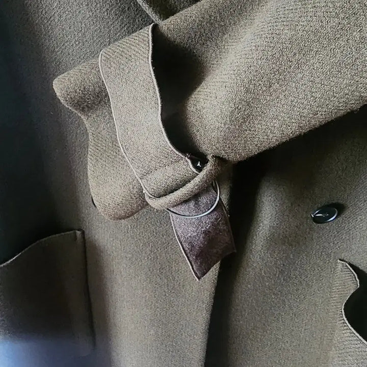 [SOLD OUT] Enc 울 89% 카키색 코트(77까지 가능한 오버핏)