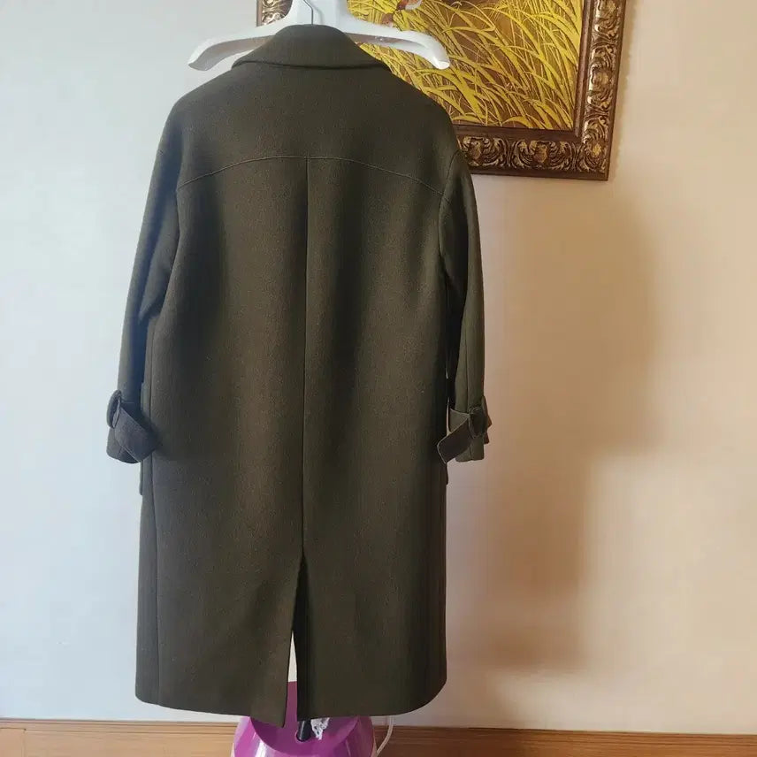 [SOLD OUT] Enc 울 89% 카키색 코트(77까지 가능한 오버핏)