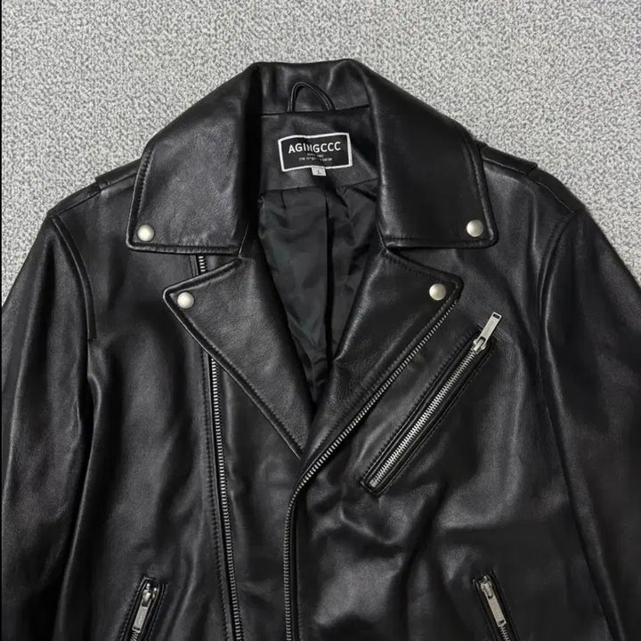 [BUNJANG] Aging CCC Leather Jacket / 에이징씨씨씨 양가죽 자켓
