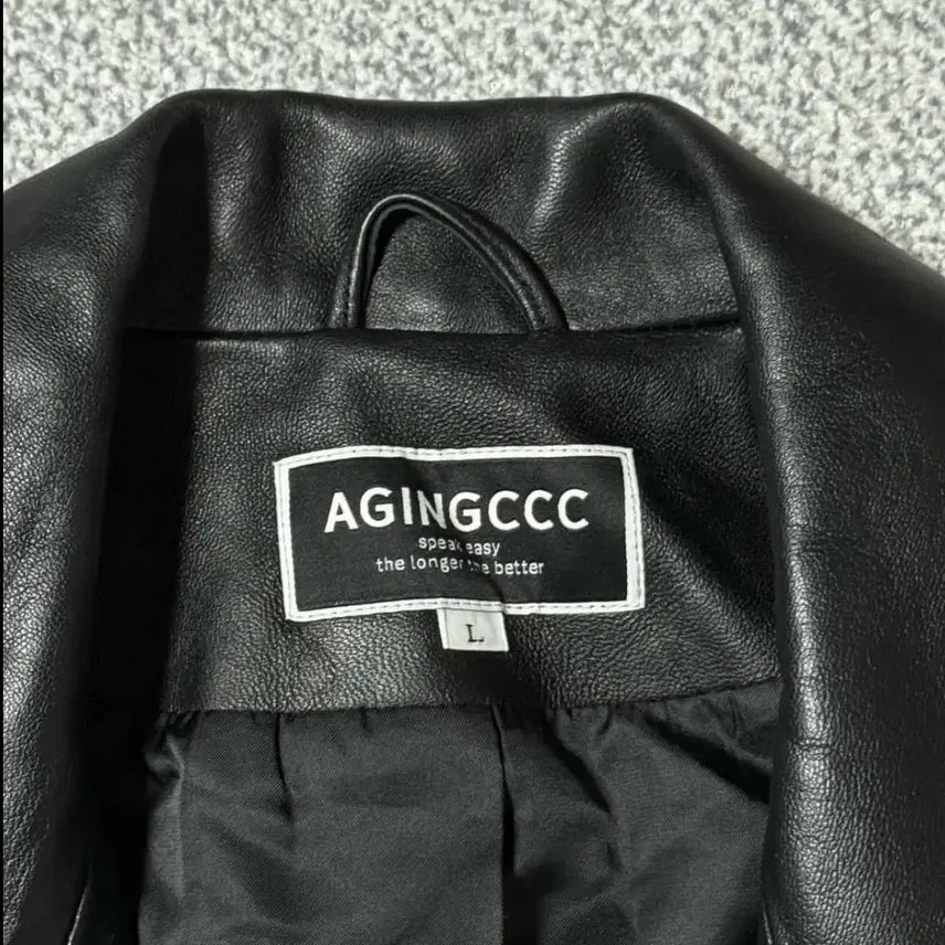 [BUNJANG] Aging CCC Leather Jacket / 에이징씨씨씨 양가죽 자켓