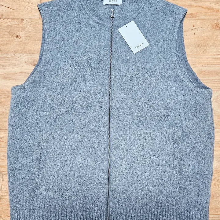 [BUNJANG] Edition Zip-up Knit Vest Grey 110 / 에디션 집업 니트 조끼 그레이 110
