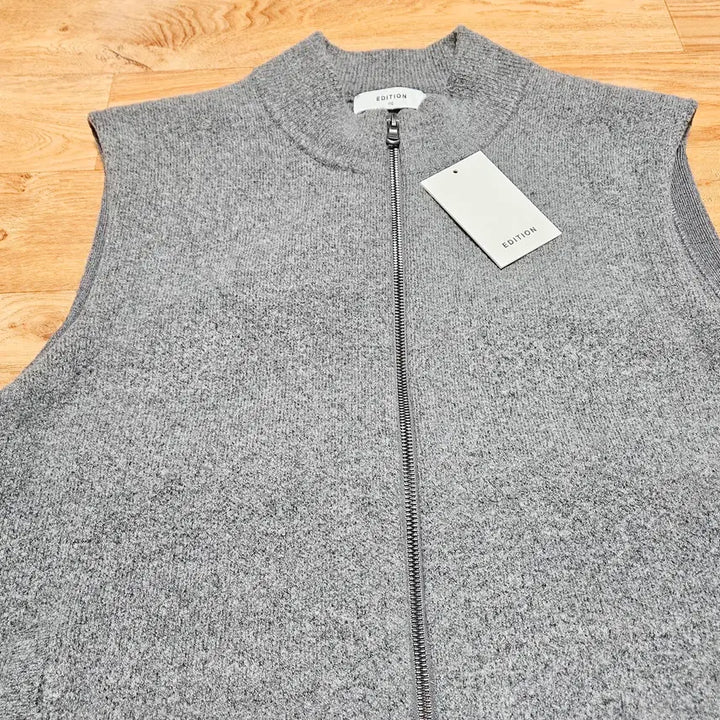 [BUNJANG] Edition Zip-up Knit Vest Grey 110 / 에디션 집업 니트 조끼 그레이 110