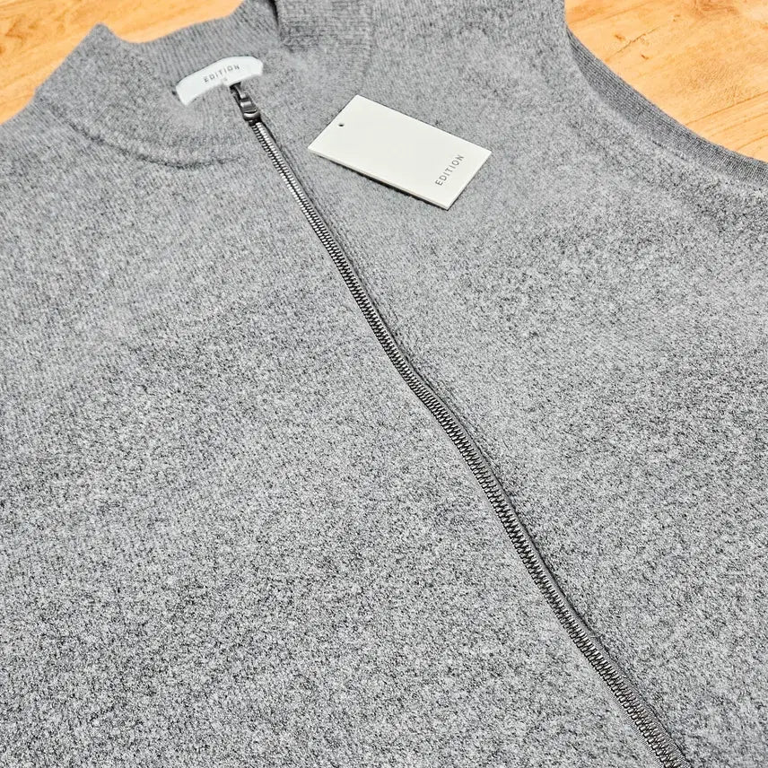 [BUNJANG] Edition Zip-up Knit Vest Grey 110 / 에디션 집업 니트 조끼 그레이 110