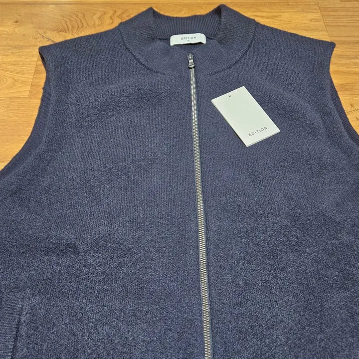 [BUNJANG] Edition Zip-up Knit Vest Navy 110 / 에디션 집업 니트 조끼 네이비 110