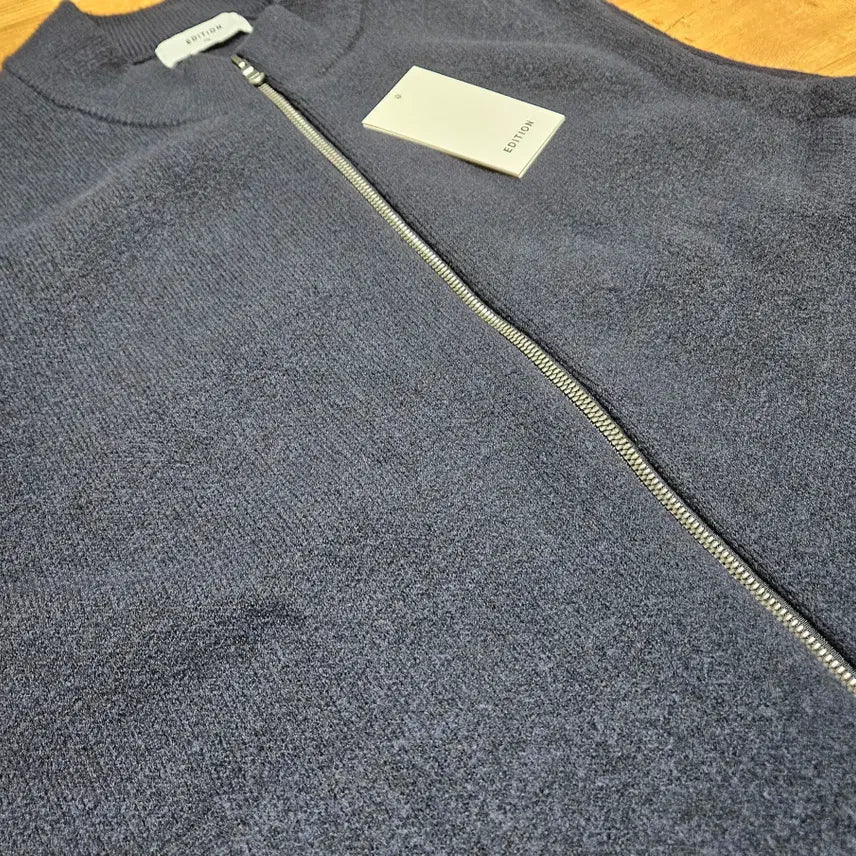 [BUNJANG] Edition Zip-up Knit Vest Navy 110 / 에디션 집업 니트 조끼 네이비 110