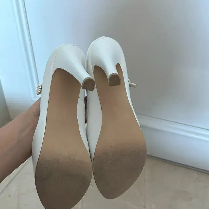 [BUNJANG] Shoes De Blanc Wedding Shoes 235 Platform Heels / 슈즈드블랑 웨딩슈즈 235사이즈 15cm 통굽슈즈 키작녀 추천