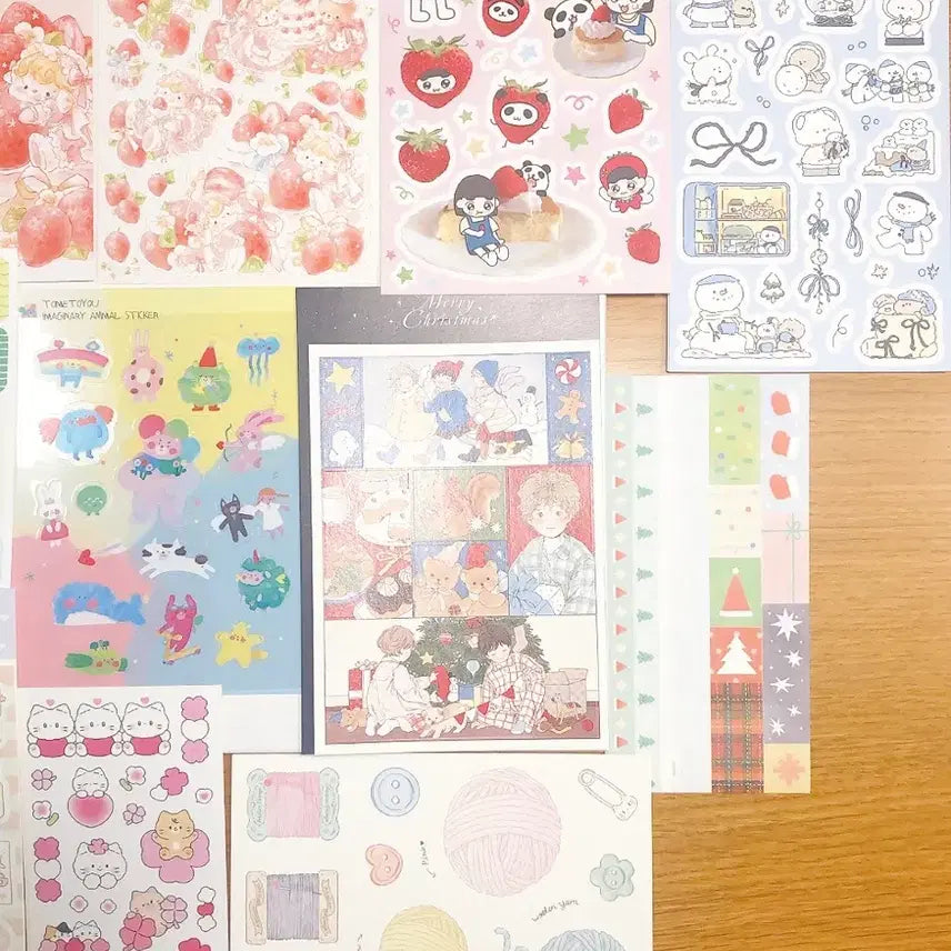 [BUNJANG] Illustrated Sticker Sheets / 다꾸 스티커 낱장 판매(3)