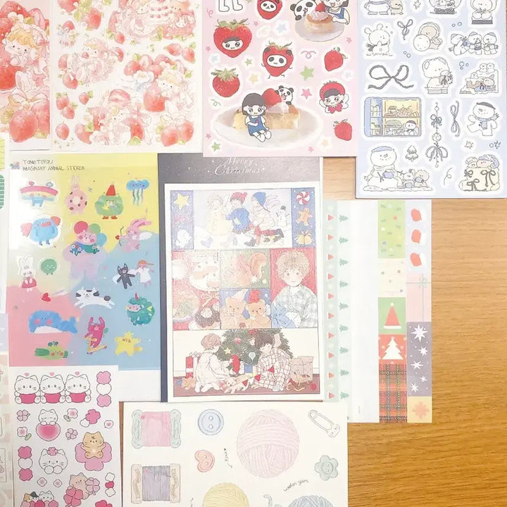 [BUNJANG] Illustrated Sticker Sheets / 다꾸 스티커 낱장 판매(3)